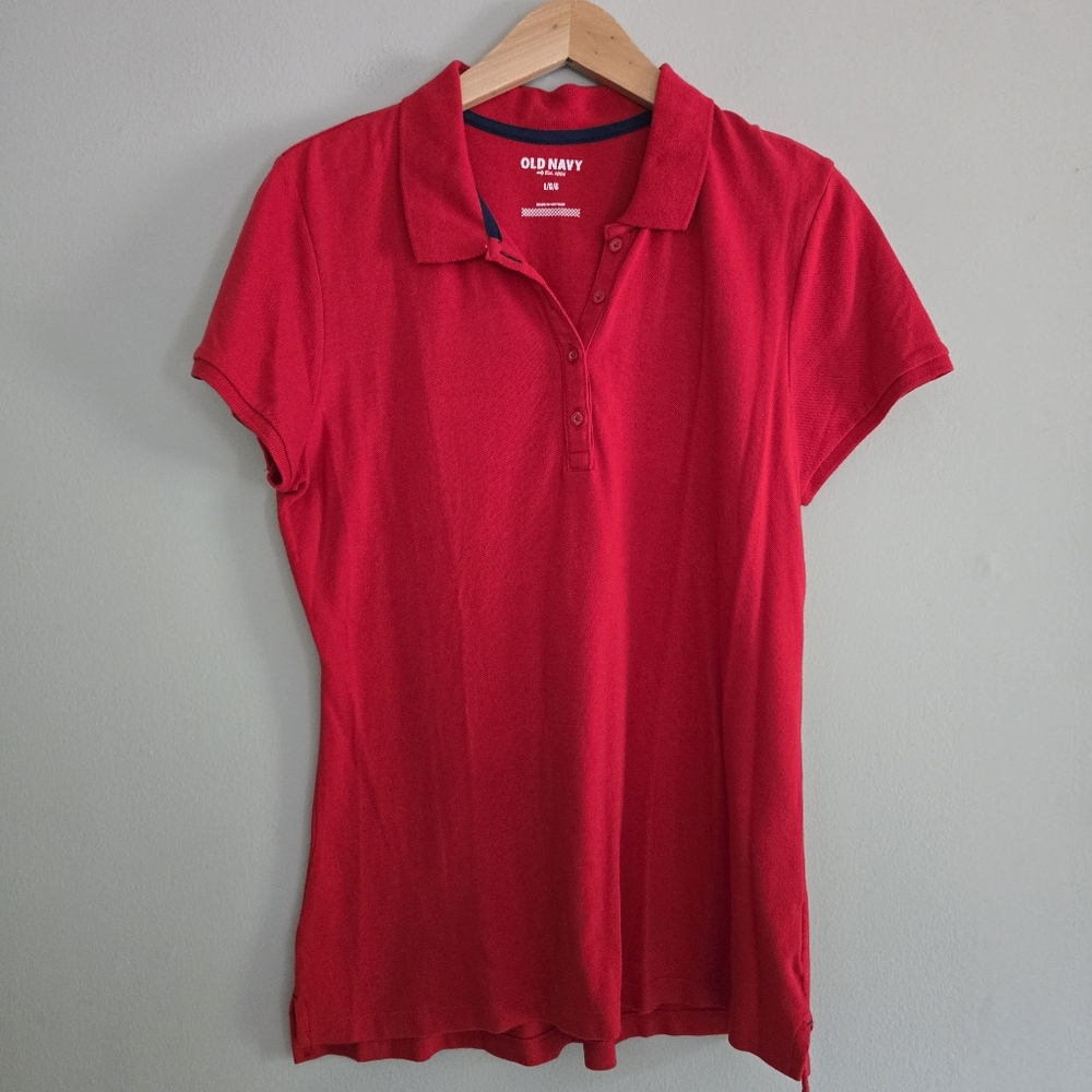 Curvy Fit Cotton/Spandex Polo Shirt, Large
